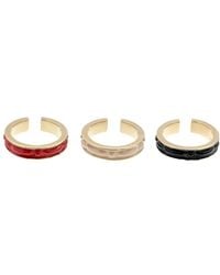 Burberry - Trio Enamel Stackable Earrings - Lyst