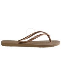 Havaianas - Swarovski Crystal Logo Rubber Flip Flop, Brand Size 35/36 (Us - Lyst