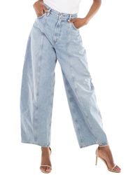Agolde - Ladies Exposure (Med Wsh Ind) Kristen Wide Leg Jeans - Lyst