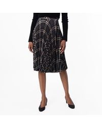 Burberry - Check Pleated Midi Skirt, Brand Size 4 Us - Lyst