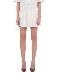 Ferragamo - Pleated Mini Skirt, Brand Size 44 Us - Lyst