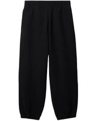 Burberry - Ekd Embroidered Cotton Jogging Pants - Lyst