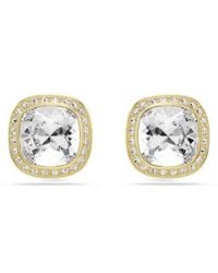 Swarovski - Una 18K Plated Cushion Cut Earrings - Lyst
