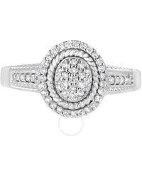 Haus of Brilliance - .925 Sterling Silver 1/3 Cttw Pave Set Round-cut Diamond Braided Halo Cocktail Ring - Lyst