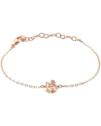 Swarovski - Rose-Tone Plated Swan Bracelet - Lyst