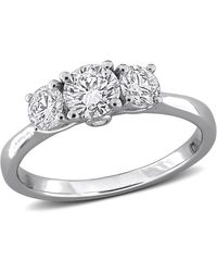 Created Forever - 1 3/4Ct Tw Lab Grown Diamond 3-Stone Engagement Ring - Lyst