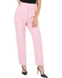 Burberry - Pastel Wool High-waisted Trousers - Lyst