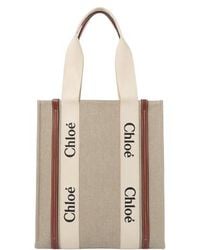 Chloé - Woody Canvas Tote Bag - Lyst