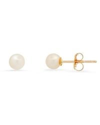 Kylie Harper - 10K Petite 4Mm Genuine Pearl Stud Earrings - Lyst