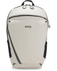 BOSS - Faux-Leather Backpack With Reflective Details - Lyst