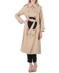 Burberry - Cotton Gabardine Step-through Double-breasted Trench Coat - Lyst