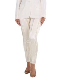 Saint Laurent - Crinkle-Effect Tailored Trousers, Brand Size 34 (Us - Lyst