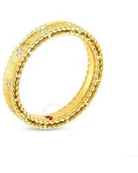 Roberto Coin - 18k Gold Princess Ring With Diamonds - Lyst