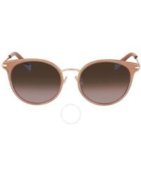 Balmain - Brown Gradient Round Sunglasses - Lyst