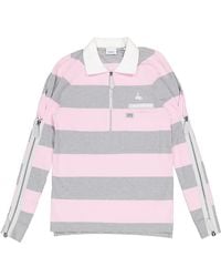Burberry - Long-Sleeved Zip Detail Striped Polo Shirt, Size Xx-Small (Youth - Lyst