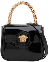 Versace - Glossy Leather La Medusa Mini Bag - Lyst