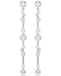 Swarovski - Constella Crystal Pearl Drop Earrings - Lyst