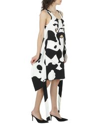 Burberry - Cow-print Pieced Cutout Silk Mini Dress - Lyst