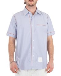 Thom Browne - Oxford Short Sleeve Shirt, Brand Size 2 - Lyst