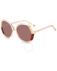 Carolina Herrera - Burgundy Butterfly Sunglasses Ch 0051/s 0dln/4s 58 - Lyst