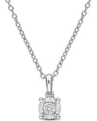 Created Forever - 1/10 Ct Tw Lab-Grown Diamond Solitaire Pendant With Chain - Lyst