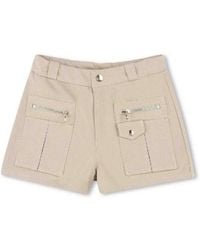 Chloé - Adjustable Waist Organic Cotton Casual Shorts - Lyst