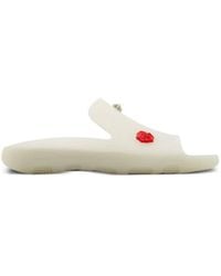 Burberry - Stingray Rubber Flat Slides, Brand Size 40 (Us - Lyst
