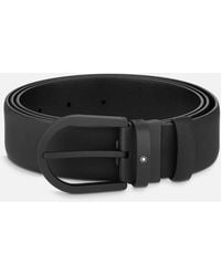 Montblanc - Leather Horseshoe Buckle Belt - Lyst