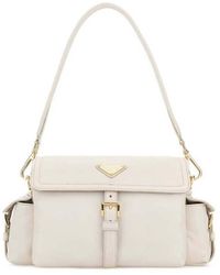 Prada - Ivory Nappa Leather Explore Shoulder Bag Talco Borse A Mano - Lyst