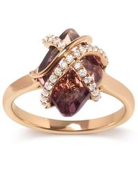 Haus of Brilliance - 14K Rose 1/5 Cttw Diamond Wrapped 15X15 Mm Amethyst Cocktail Ring (G-H, Si1-Si2) - Lyst