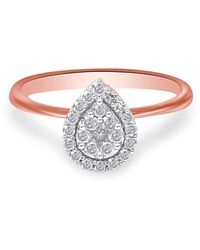 Haus of Brilliance - 10K Rose 3/8 Cttw Round-Cut Diamond Pear Promise Ring (I-J Color, I2-I3 Clarity) - Lyst