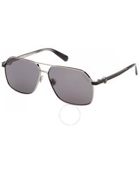 Moncler - Icepol Smoke Navigator Sunglasses Ml0264 14a 61 - Lyst