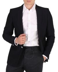 Burberry - Dark Navy Classic Cut Wool Linen Mohair Tailored Jacket - Lyst