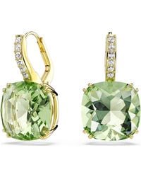 Swarovski - Millenia 18K Plated Cushion-Cut Earrings - Lyst