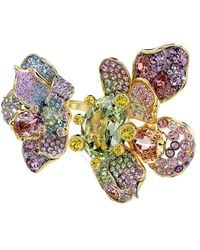 Swarovski - Idyllia Mixed Cuts Flower Ring, Size 50 - Lyst
