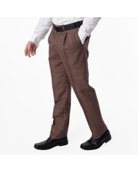 Bally - Plaid Tailored Straight-Leg Wool Trousers - Lyst