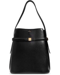 TOTEME - Logo Detailed Belted Bucket Bag - Lyst
