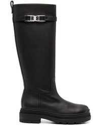 Ferragamo - Ryder Knee-Length Leather Boots - Lyst