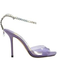Jimmy Choo - Ladies Saeda Crystal Embellished Sandals - Lyst