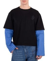 JW Anderson - Anchor Layered Sleeve T-Shirt - Lyst