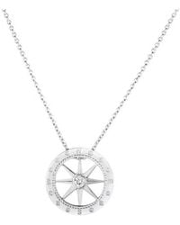 Roberto Coin - 18K 0.03Cttw Diamond Tiny Treasures Compass Necklace 18" - Lyst