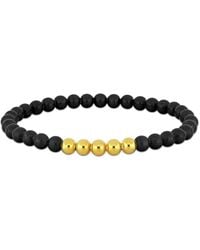 Amour - 6Mm Titanium Spring Bead Elastic Plated Sterling Bracelet - Lyst