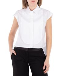 Victoria Beckham - Panel-Detail Sleeveless Shirt - Lyst