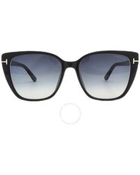 Tom Ford - Gradient Cat Eye Sunglasses Ft0973-k 01b 60 - Lyst