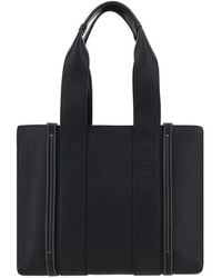 Chloé - Woody Medium Calf Leather Tote Bags - Lyst