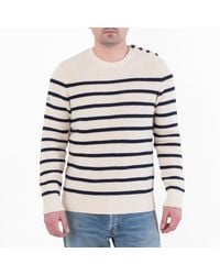 Polo Ralph Lauren - Striped Cotton Linen Sweater - Lyst