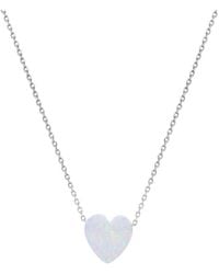 Kylie Harper - Sterling Opal Heart Necklace - Lyst