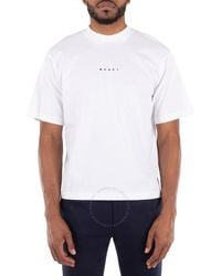 Marni - Organic Cotton Jersey Logo T-Shirt, Brand Size 44 (Us - Lyst