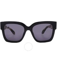Carolina Herrera - Grey Square Sunglasses Shn635 0700 54 - Lyst