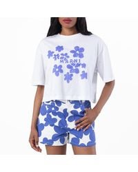 Marni - Daisy Garden Print Cotton T-Shirt - Lyst